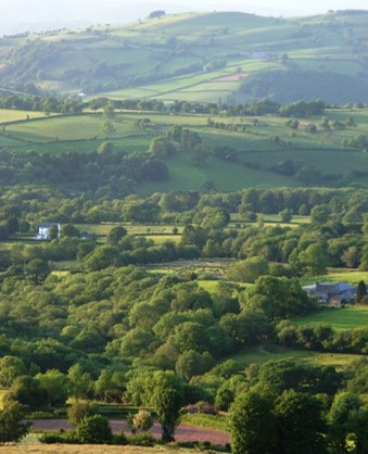 Carmarthenshire farmland from the Black mountain by Isabel Macho